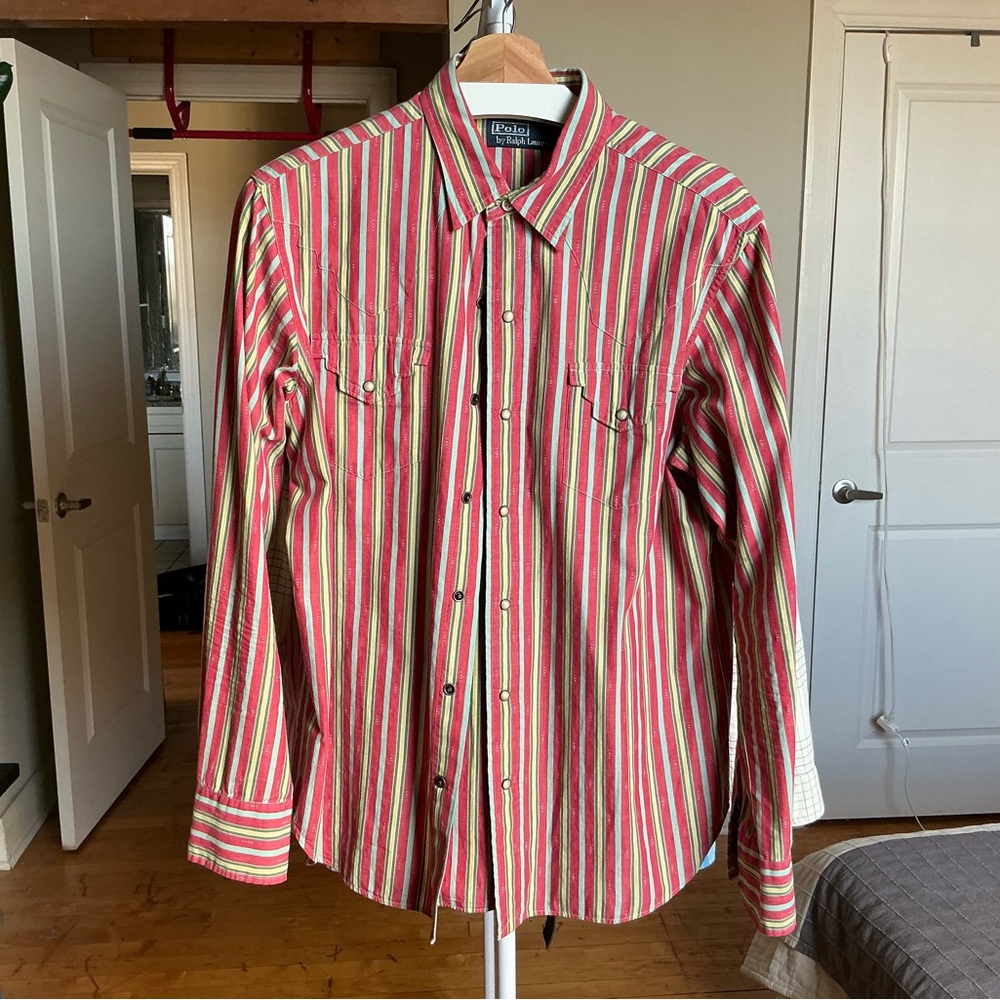 Ralph Lauren vtg pearl snap western shirt like new